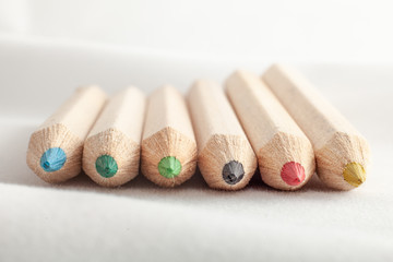 color pencils isolated on white background