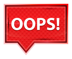 Oops! misty rose pink banner button