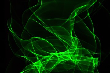 Abstract Green light painting Art 