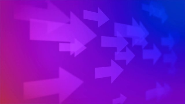 Arrows going on the same direction on purple background