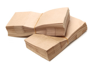  Paper bags on white background