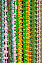 Cheerful multicolored bead strings