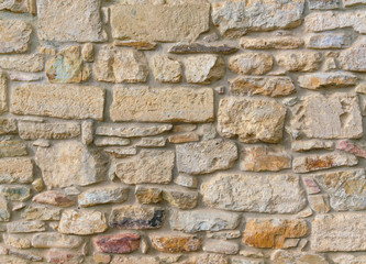 Old castle wall. Stone wall