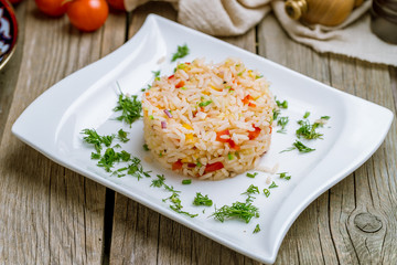 Rice with vegetables