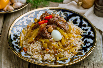 Pilaf festivities with beef