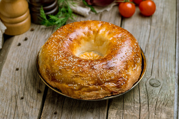 Uzbek bread from tandoor