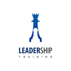 Leadership Training Logo With Chess Symbol