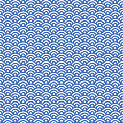 Blue China Seamless Pattern - Blue and white repeating pattern design inspired by China