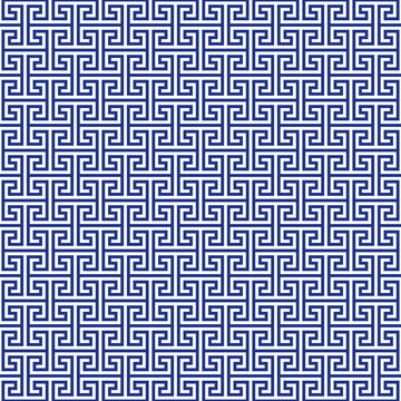 Blue China Seamless Pattern - Blue and white repeating pattern design inspired by China