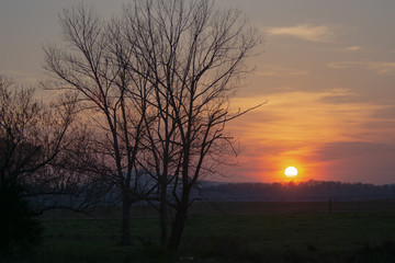 Hazy Albama sunset
