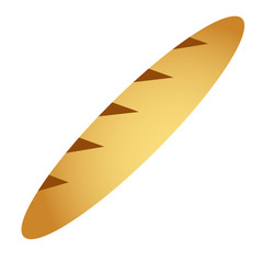 baguette flat illustration on white