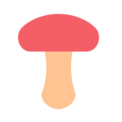 mushroom flat illustration on white