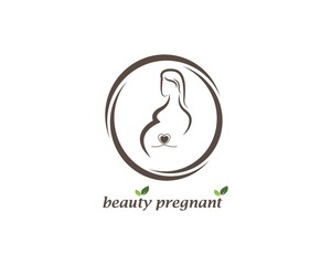 beauty pregnant women vector icon