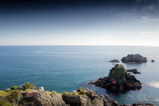 seascape image of almunecar in spain