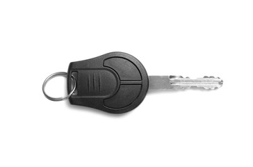 Car key isolated on white, top view
