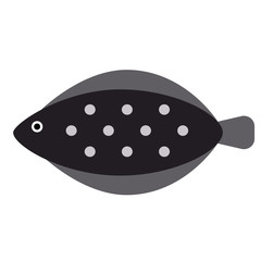 fish flat illustration on white