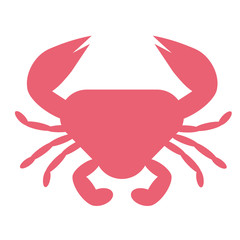 crab flat illustration on white