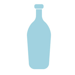 glass bottle flat illustration on white