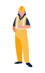 industrial worker with tools avatar character
