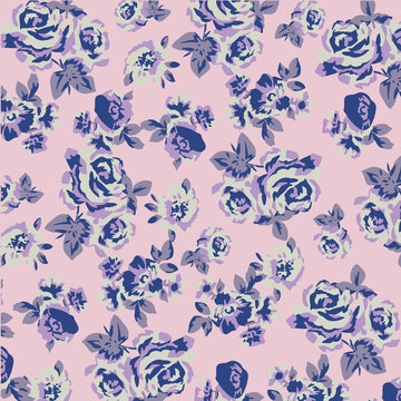 Floral background for textiles. © eylul_design