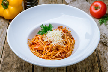 Pasta spaghetti Bolognese