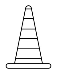 construction cone isolated icon