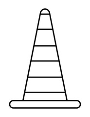 construction cone isolated icon