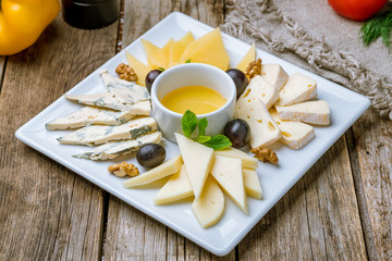Cheese plate italian food