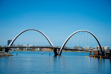 Fototapeta na wymiar Elizabeth Quay Bridge - Perth - Australia