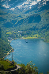 Spectacular view of the Geiranger Fjord in Norway