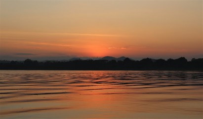 sunset in the mountains