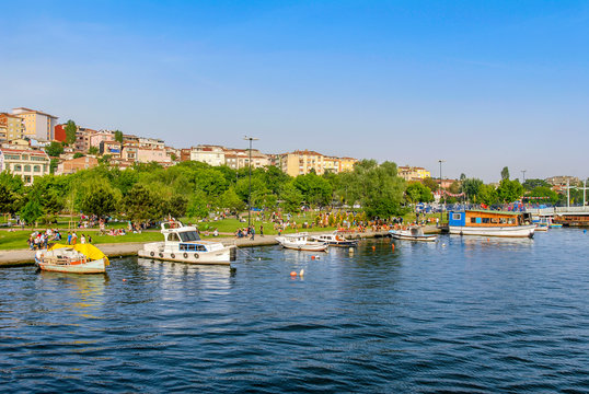 Istanbul, Turkey, 17 May 2015: Haskoy, Golden Horn, Halic, Eyup, Pierloti