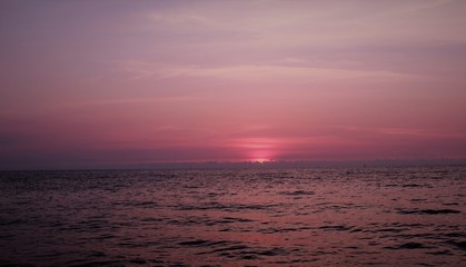 sunset over the sea