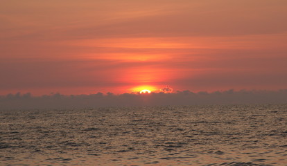 sunset over the sea