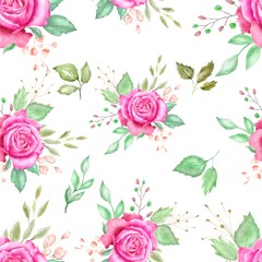 watercolor floral seamless pattern