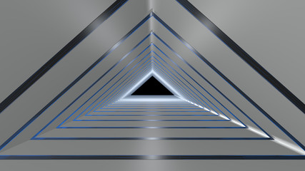 Obraz premium 3d rendering wnętrza korytarza z ładnym światłem