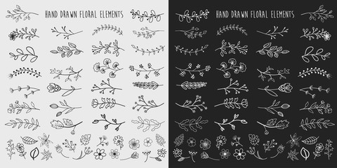 Hand Drawn Floral Elements