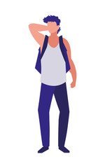 young boy student modeling