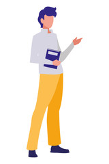 young boy student modeling