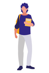 young boy student modeling