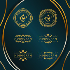 Luxury design set for wedding and decoration