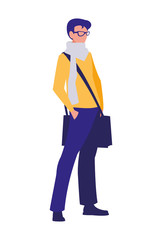 young boy student modeling