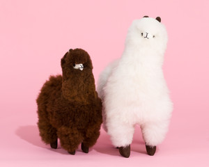 Two Fluffy Alpaca Toys