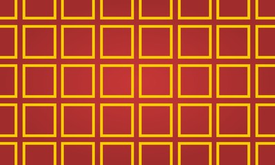 background abstract square yellow line color pattern on red color background, illustration, copy space for text, chinese new year concept
