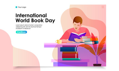 WORLD BOOK DAY LANDING PAGE ILLUSTRATION
