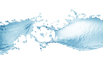 Obraz premium water splash isolated on white background,beautiful splashes a clean water
