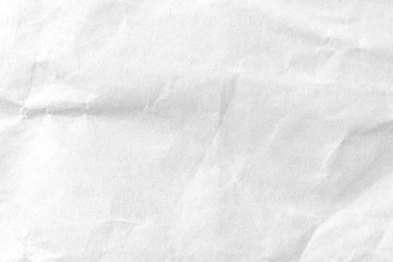 White crumpled paper texture background. Close-up.