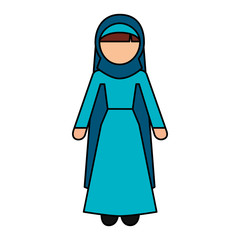 Muslim woman avatar character