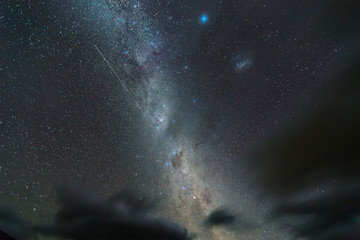 Milky Way and night sky at South Island New Zealand	