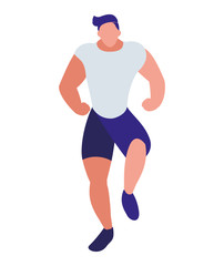 athletic man practicing exercises